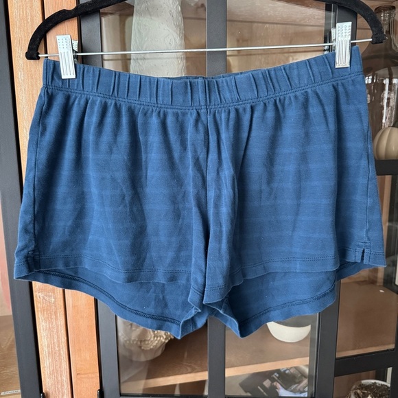 LAKE Pajamas navy shorts pjs striped cotton pima print - Picture 1 of 6